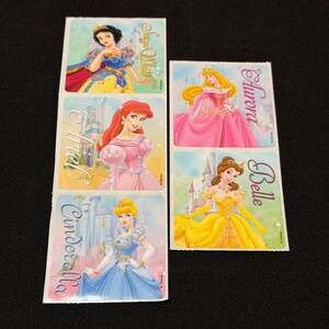 Vintage Sandylion Disney Princess Sticker Strip of 5 Snow White Ariel Cinderella